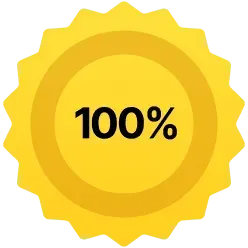 100% guarantee badge
