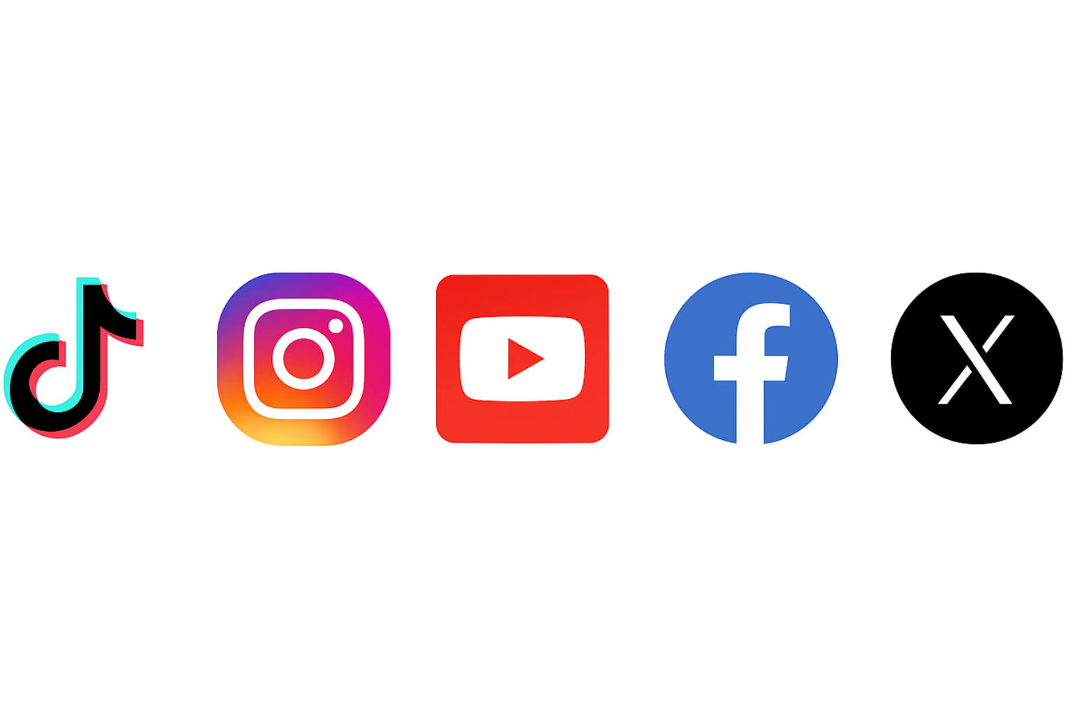 Social media platforms icons